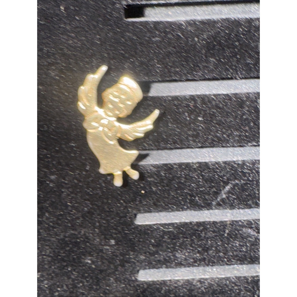 Vintage goldtone  Angel‎ on my shoulder to guide & brighten your life pin
